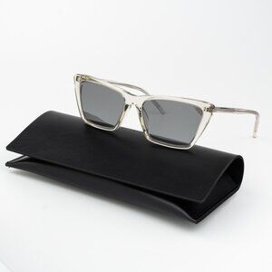 Saint Laurent Men Sunglasses Transparent Beige Cat Eye SL737 MICA THIN 004